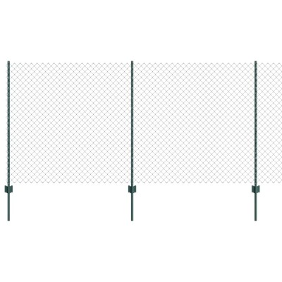 vidaXL &amp;Icirc;ngrădire cu st&amp;acirc;lpi Verde 1.2 x 10 m Oțel 3336233 foto