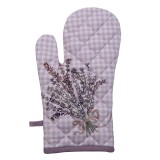 Cumpara ieftin Set 2 manusi termice bumbac alb mov Lavanda 18x30 cm