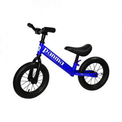 Bicicletă din metal, fără pedale, roți cauciuc, Albastru foto