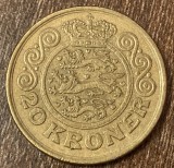 C50 - Moneda foarte veche - Danemarca - 20 coroane / kroner - 1991