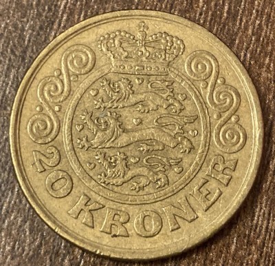 C50 - Moneda foarte veche - Danemarca - 20 coroane / kroner - 1991 foto