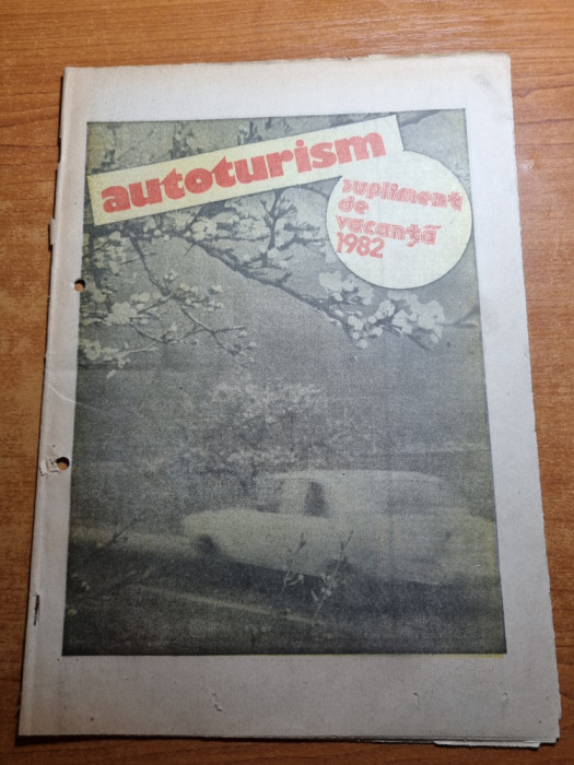 autoturism supliment de vacanta 1982-trasee de vacanta,art. arad,pestera ursilor