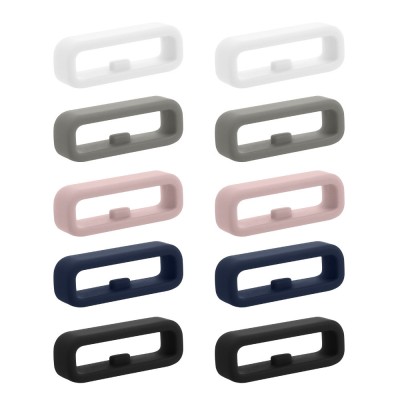 Set 10 Bucle suport pentru curea de 18 mm, Multicolor, Silicon, KWM000024YH001C foto