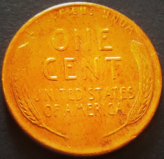 Moneda ISTORICA 1 CENT - SUA, anul 1956 *cod 398 - litera D foto