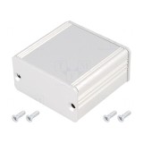 Carcasă aluminiu gri AKG 55mm x 50mm x 28mm