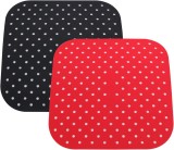 Set de 2 tampoane de aer neaderente pentru friteuza cu aer XQMMGO, silicon, negru/rosu, 21,5 cm
