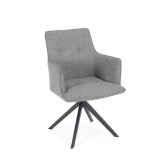 Cumpara ieftin Set 2 fotolii rotative aluminiu gri charcoal textil gri Skagen 61x62x90h