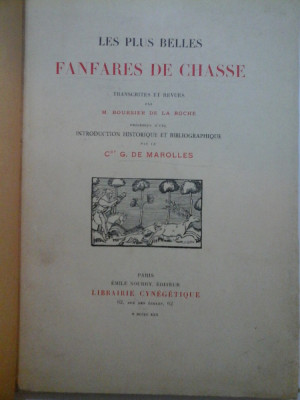 LES PLUS BELLES FANFARES DE CHASSE - 1930 (VANATOARE) foto