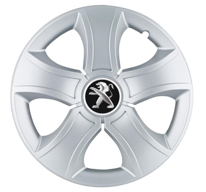 Set 4 Capace Roti Bis Gri R15, pentru Peugeot