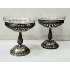 Theodor Radivon, Pereche de cupe din metal argintat si cristal, Germania, cca. 1906