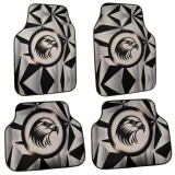 Covorașe auto universale DECOMAT 3D &ndash; set 4 bucăți cu design vultur, lavabile, antiderapante, PVC