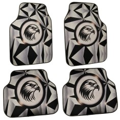 Covorașe auto universale DECOMAT 3D &ndash; set 4 bucăți cu design vultur, lavabile, antiderapante