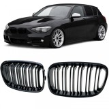 Grila cu fante duble tip rinichi Performance negru lucios, potrivita pentru BMW Seria 1 F20 F21 2010-2014 Performance AutoTuning