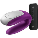 Cumpara ieftin Satisfyer Double FUN vibrator pentru cuplu Purple 9,2 cm