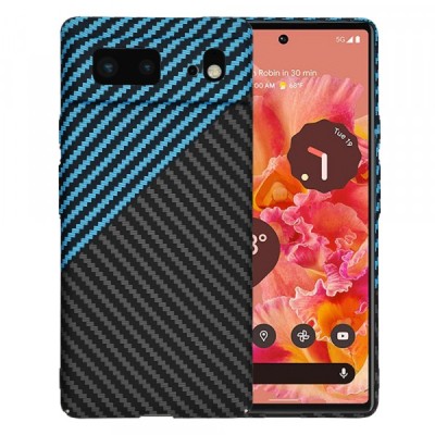 Husa pentru Google Pixel 6, Techsuit, Carbonite FiberShell, Albastra foto