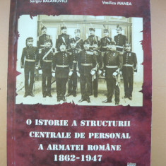 O ISTORIE A STRUCTURII CENTRALE DE PERSONAL A ARMATEI ROMANE, 1862-1947