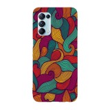 Husa compatibila cu Oppo A76 model Psychedelic vectors, Silicon, TPU, Viceversa, Transparent, Carcasa