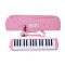 Muzicuta Melodica 32 Clape, Flippy, din ABS, pentru Incepatori, 45 x 13 x 7 cm, Include Husa si Suflator, Roz