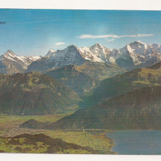 FG2 - Carte Postala - ELVETIA - Interlaken, Eiger, Monch, Jungfrau, circulata