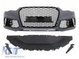 Bumper frontal RS6 potrivit pentru Audi A6 C7 4G 2015-2018 cu PDC, cu capace pentru duze de spalare Performance AutoTuning