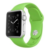 Curea din silicon verde deschis pentru Apple Watch 42/44/45 mm, marimea M/L, seriile 1,2,3,4,5,6,7,8