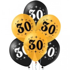 &quot;Set 10 baloane aniversare 30 ani&quot;