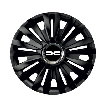 Set 4 Capace Roti pentru Dacia Nou, model Royal Black Cu Inel Cromat, R14, DACIA foto