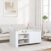 Gossi masuta de cafea, alb, 100x50x50 cm, lemn prelucrat