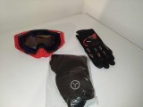 Cumpara ieftin Set Accesorii Moto Off Road: Cagula, Ochelari, Manusi - Unisex Barbati Dame - Manusi Moto Negre - Marime 3XL