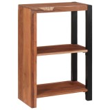 VidaXL Bibliotecă Maro, Negru 80 x 30 x 110 cm Lemn Solid de Acacia