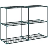 Outsunny Suport Vertical pentru Plante cu 3 Niveluri din Oțel și Plastic, Suport Ghivece pentru Interior și Exterior, Grădină, Balcon, 143x48x100 cm,