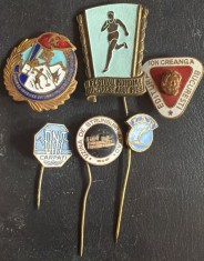 ROMANIA LOT SASE (6) INSIGNE DE COLECTIE, /PRET ! PER TOT LOTUL