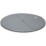 Saltea Pole Dance HOMCOM &Oslash;150x5 cm Antiderapanta Pliabila Gri Spuma EPE Acasa Sala Fitness