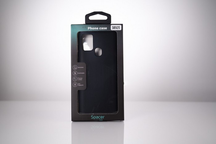 Husa Samsung Galaxy A21S Spacer, negru, grosime 1.5mm, material flexibil TPU &quot;SPPC-SM-GX-A21S-TPU&quot;