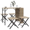 Gossi set mobilier de gradina, pliabil, 5 piese, bej, poliratan