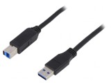 Cablu USB 3.0 A-B 2m Negru, Logilink