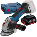 Bosch GWS 18V-10 P - Polizor unghiular cu 2 acumulatori Li-Ion 18 V 5 Ah 115 mm valiza speciala