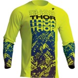 Tricou Moto Cross/ATV Thor Sector Atlas Galben Fluo, Marime L, Barbati