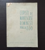 G. P. Strempel - Copisti de manuscrise romanesti pana la 1800,