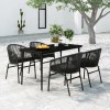 Gossi set de servit masa pentru gradina, 5 piese, negru