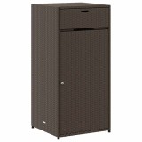 Cumpara ieftin Dulap depozitare de gradina, maro, 55x55x111 cm, poliratan