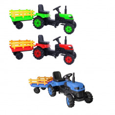 Tractor cu pedale si remorca, 3 modele, 153cm foto