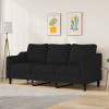 VidaXL Canapea cu 3 locuri, negru, 180 cm, material textil 359371