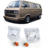Pereche de semnalizatoare albe stanga dreapta pentru VW T3 Bus Panel Van Transporter Pickup 79-92 Performance AutoTuning
