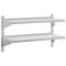 Raft de perete 2 niveluri 100x40x60 cm argintiu otel inoxidabil