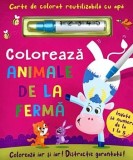 Cumpara ieftin Coloreaza animale de la ferma. Carte de colorat reutilizabila cu apa/***