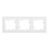 Rama Abex Perla RA-3PN, 3 posturi, alb, pentru priza / intrerupator