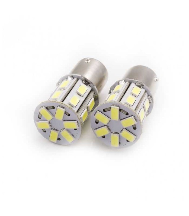 Set becuri LED auto P21W BA15S 12V 500lm 20X5730SMD alb CARGUARD 2buc
