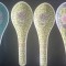 Lot-set-serviciu 4 linguri,lingurite portelan China, pt servit salate, sosuri