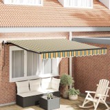 vidaXL Cortina Retractabilă Verde și galben 350 x 250 cm țesătură 3330453